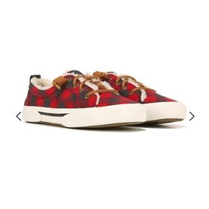 Brand New Sperry Buffalo check slip ons